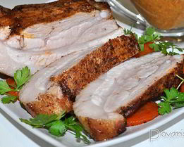 Свиная грудинка, запеченная с пивом