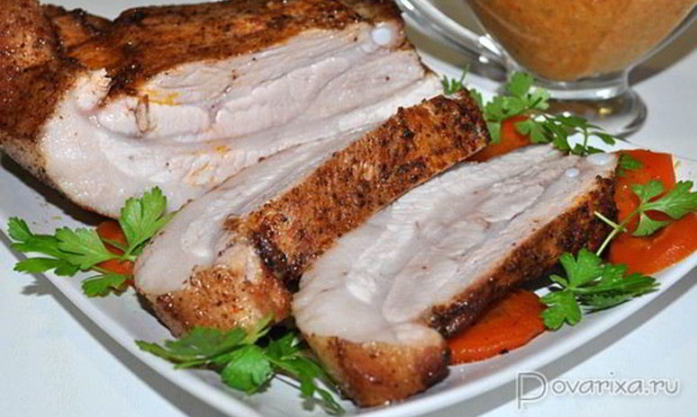 Рецепт свиной грудинки, запеченной с пивом