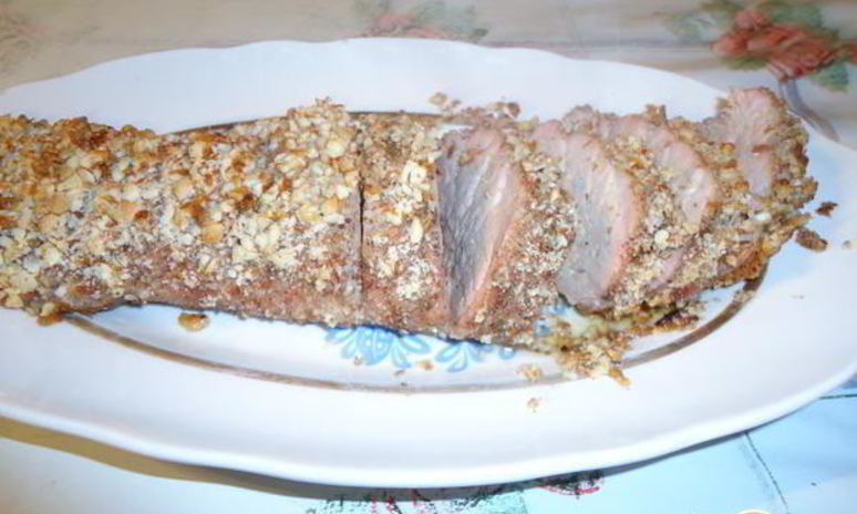 Рецепт свинины в ореховой панировке
