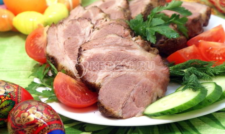 Рецепт свинины запеченной с чесноком и розмарином