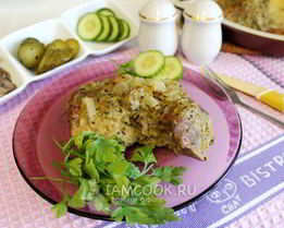 Свинина, запеченная с крыжовниковым соусом