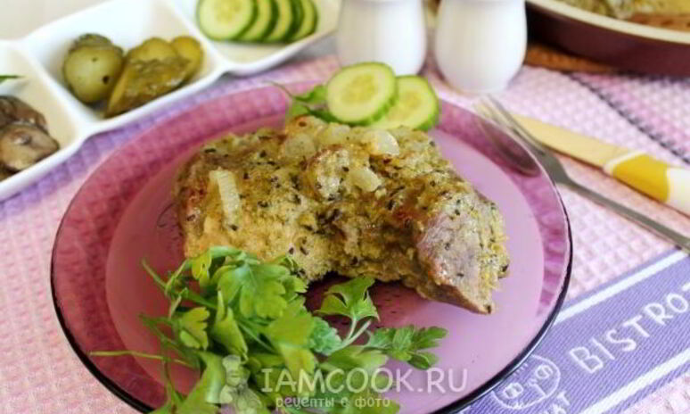 Рецепт свинины, запеченной с крыжовниковым соусом