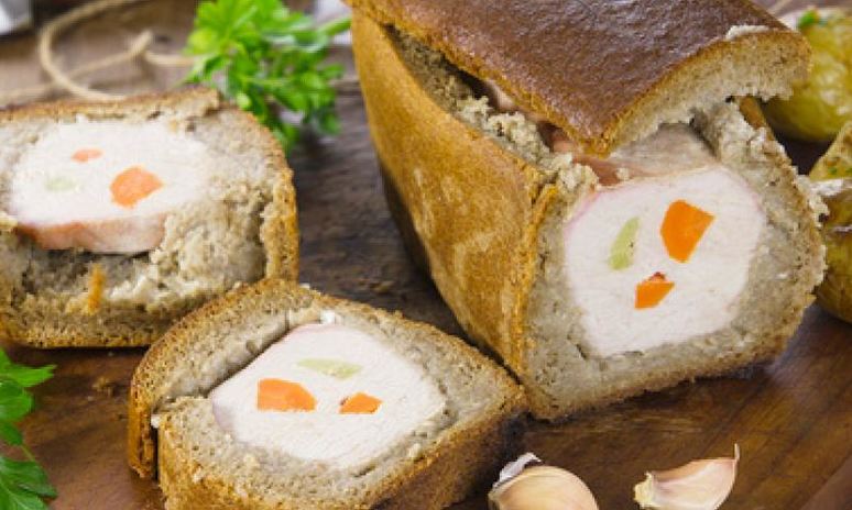 Рецепт свинины, запеченной в черном хлебе