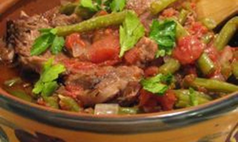 Рецепт тушеной баранины со стручковой фасолью