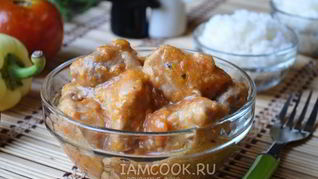 Тушеная свинина с помидорами