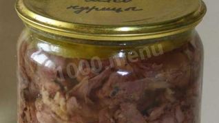 Тушенка из курицы с желатином