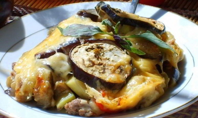 Рецепт баклажанов с козьим сыром и базиликом