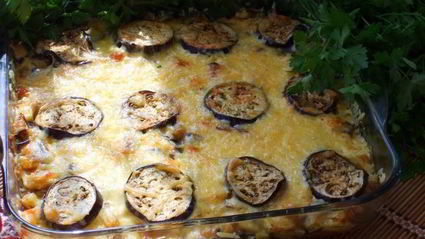 баклажаны с козьим сыром и базиликом