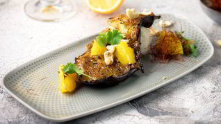 Баклажаны в медово-имбирном соусе