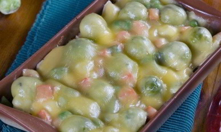 Рецепт брюссельской капусты на пару с соусом