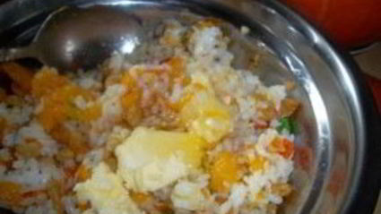 фаршированная тыква, запеченная в духовке с рисом