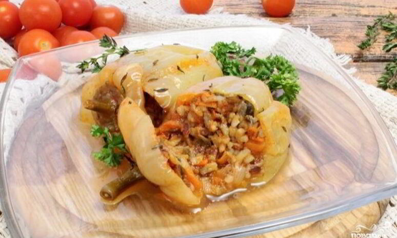 Рецепт фаршированного перца грибами в духовке