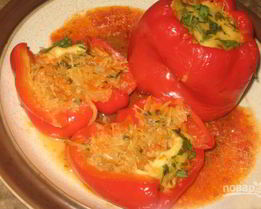 Фаршированный перец с овощами