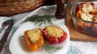 Фаршированный сладкий перец без риса