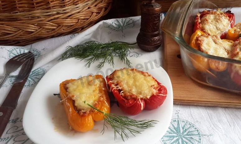 Рецепт фаршированного сладкого перца без риса