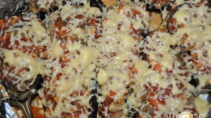 фаршированные баклажаны под сырной корочкой