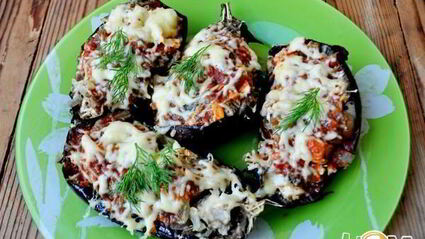 фаршированные баклажаны под сырной корочкой