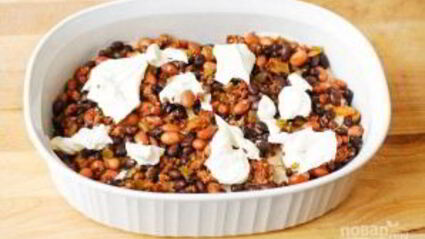 фасоль с говядиной