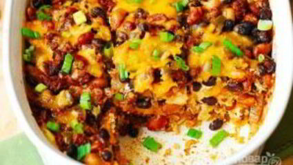 фасоль с говядиной