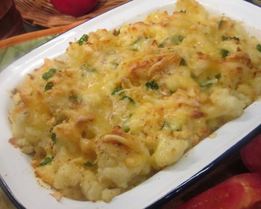 Гратен из цветной капусты и картофеля