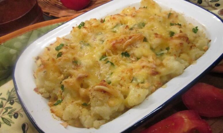 Рецепт гратен из цветной капусты и картофеля