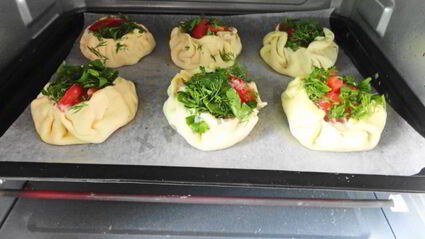 кабачки в слоеном тесте запеченные