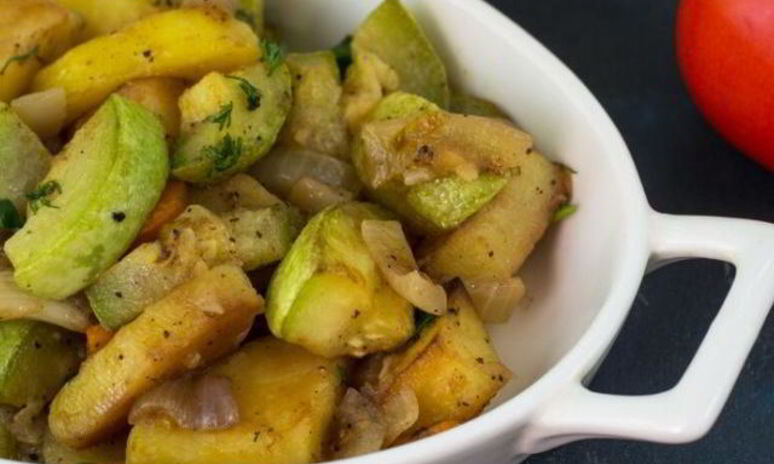 Рецепт кабачков, жаренных с картофелем