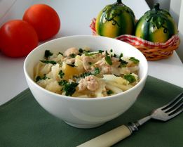 Капуста с фаршем и картошкой