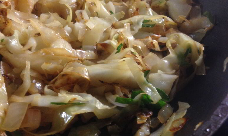 Рецепт капусты жареной с грибами