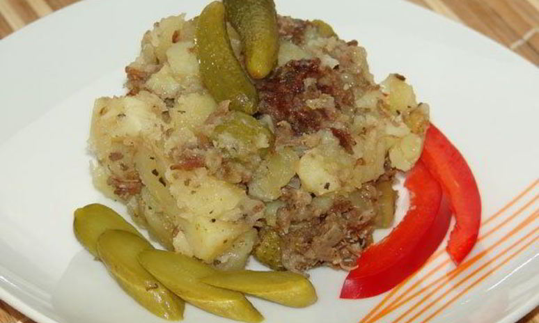 Рецепт картофеля с тушеной говядиной в мультиварке