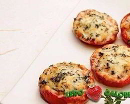 Помидоры, запеченные с сыром в микроволновке