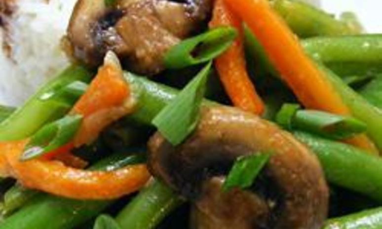 Рецепт стручковой фасоли с шампиньонами