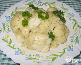 Цветная капуста с чесночным соусом