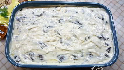 цветная капуста с курицей и грибами в духовке