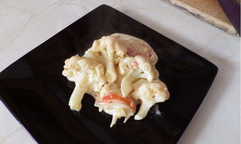 Рецепт цветной капусты в сметанном соусе