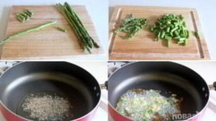 тушеная спаржа с овощами