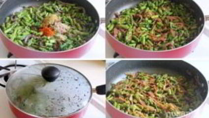 тушеная спаржа с овощами