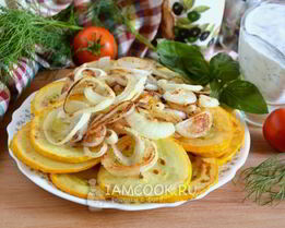 Жареные цуккини с йогуртовым соусом