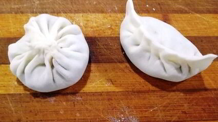 гедза с паштетом из тунца и куриной печенью