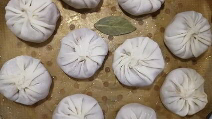 гедза с паштетом из тунца и куриной печенью