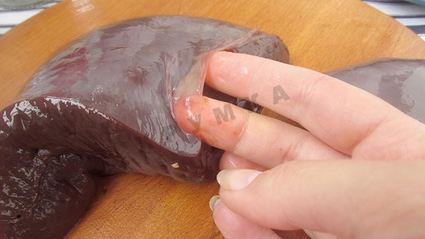 говяжья печень в кляре жареная