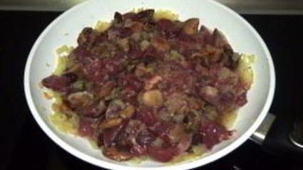 гусь с гречкой, грибами и печенью в рукаве