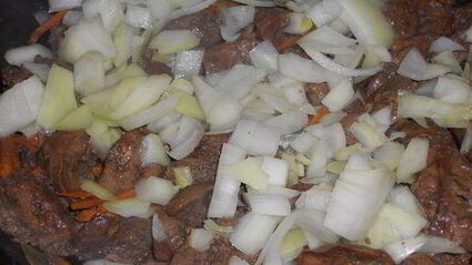 куриная печень с грибами