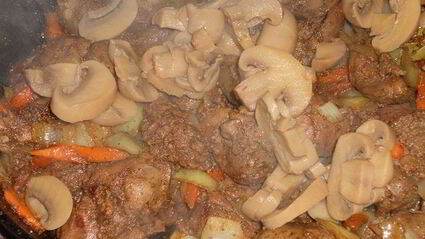 куриная печень с грибами