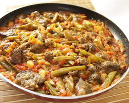 Куриная печень с овощами в кисло-сладком соусе