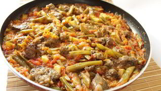 Куриная печень с овощами в кисло-сладком соусе