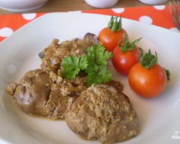 Куриная печень в сливках в мультиварке