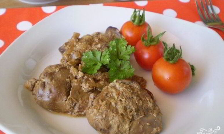 Рецепт куриной печени в сливках в мультиварке