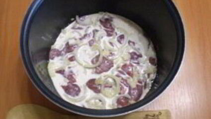 куриная печень в сливках в мультиварке