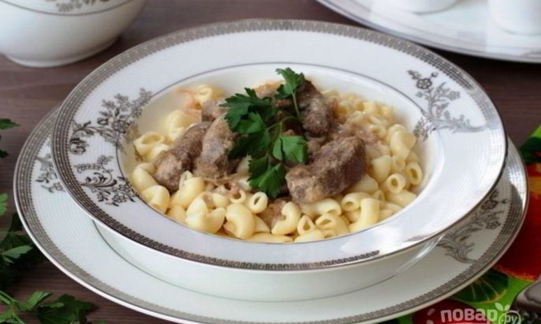 Рецепт печени баранья в сметане